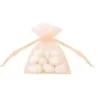 10 Bolsas de Organza con Cinta, ideales para almendras azucaradas, recuerdos y artículos de regalo