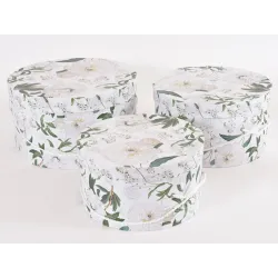 Caja Floral Redonda con Asa de Cuerda Varios Tamaños