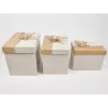 Square boxes with cork and flowers | ChartaRè