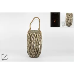 Lanterne en bois 2 tailles petite taille