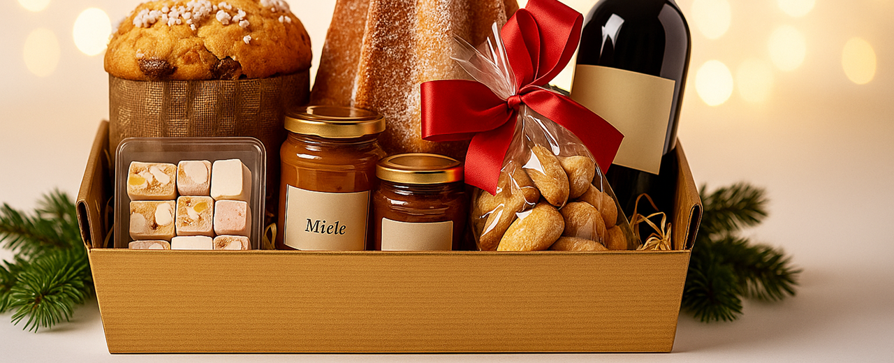 Cardboard baskets: the versatile and sustainable solution for packaging food and wine products and Christmas gifts
