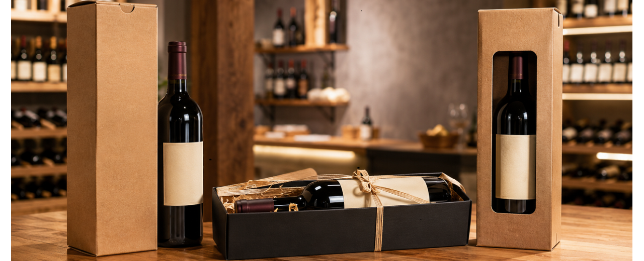 Scatole per vino verticali, stese o con finestra: quale scegliere per enoteche e cantine