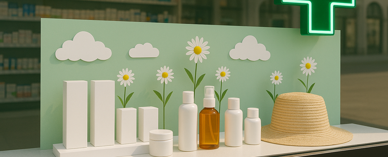 How to set up a shop window in a pharmacy