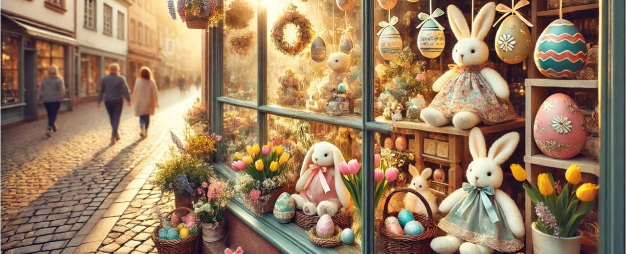 Easter shop windows that enchant. Useful and very practical tips.