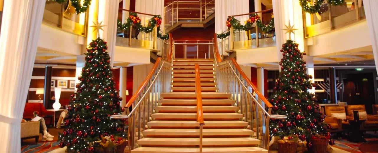 Decoração de Natal da escadaria